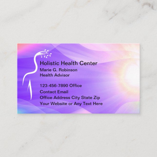 Holistic Health Medical Theme Business Card (Front)