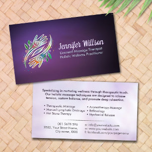 Holistic Massage Therapist Healing Touch Business Card