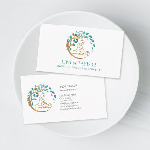 Holistic Massage Therapist Wellness Spa Business Card
