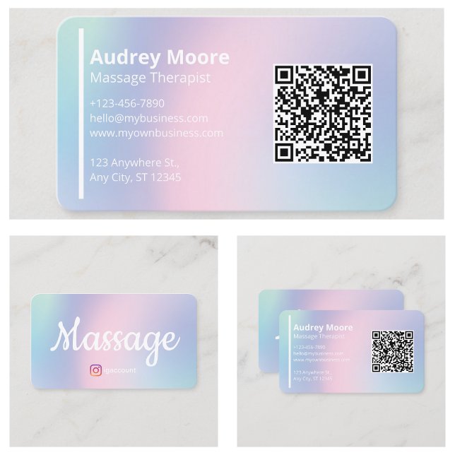 Holistic Massage Therapists Reiki Reflexology QR Business Card (Holistic Massage Therapists Reiki Reflexology QR Business Card
)