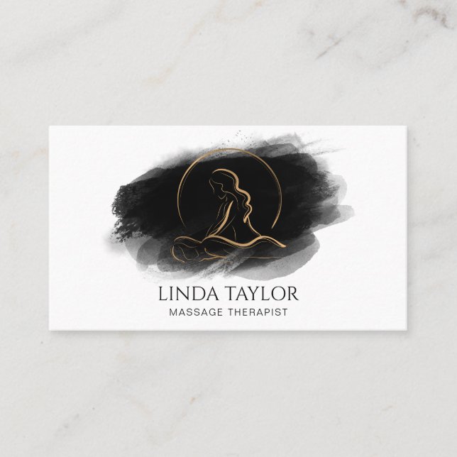 Holistic Massage Therapy Healer Energy Business Ca Business Card (Front)