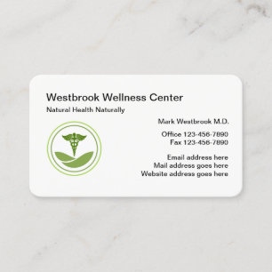 Holistic Medicine Doctor Office Modern Business Card
