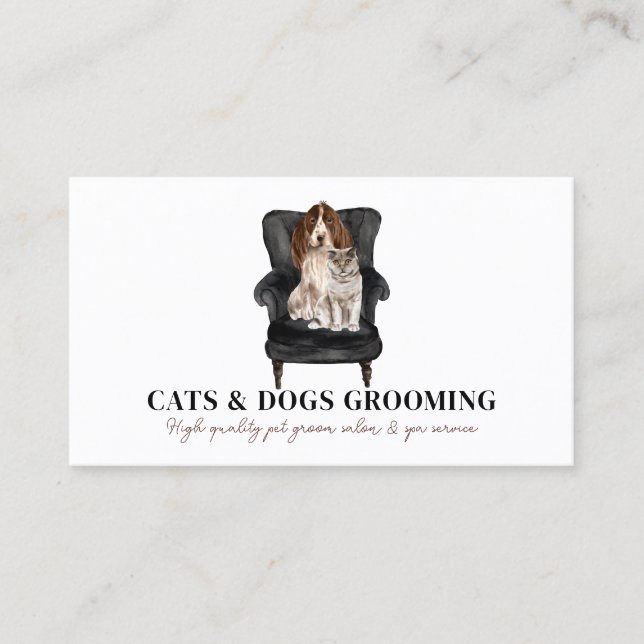 Holistic Pet Spa Services Business Card (Front)