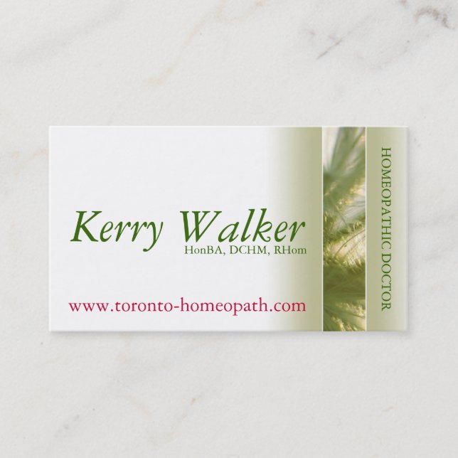 Holistic Practitioner Business Card (Front)