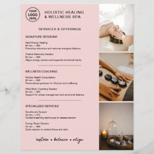 Holistic Wellness Services Menu Logo Photo QR