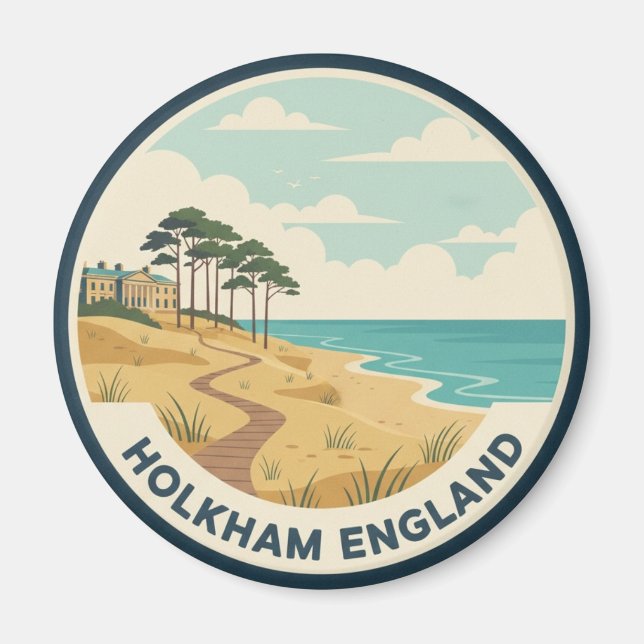 Holkham Norfolk England Travel Magnet (Front)