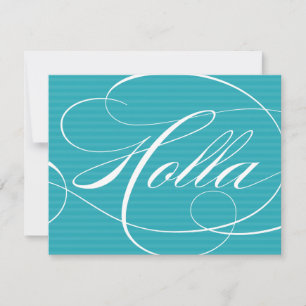 HOLLA BLUE SCRIPT NOTE CARDS