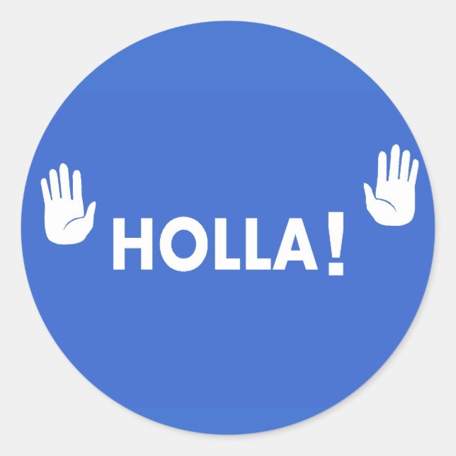 Holla Classic Round Sticker (Front)