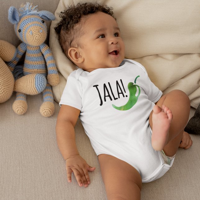 Holla Jalapeno Funny Baby Bodysuit (Creator Uploaded)