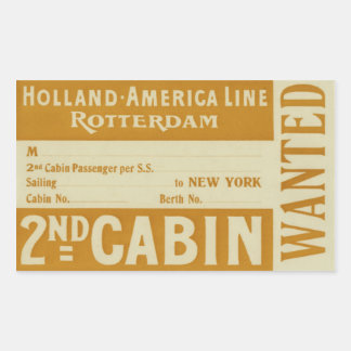 Holland America Line Rotterdam Rectangular Sticker