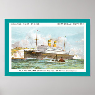 Holland America Line's Rotterdam of 1908 Poster