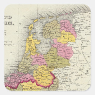Holland And Belgium Square Sticker