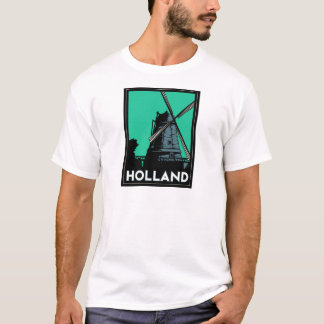 holland art deco vintage retro travel poster T-Shirt