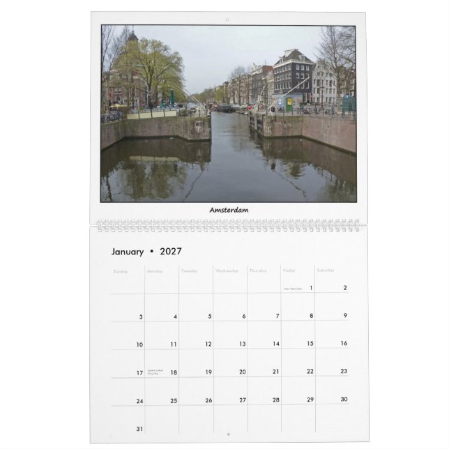 Holland, Belgium,Finland, Estonia, Russia Calendar (Jan 2027)