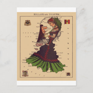 Holland & Belgium Postcard