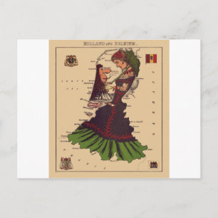 Holland & Belgium Postcard