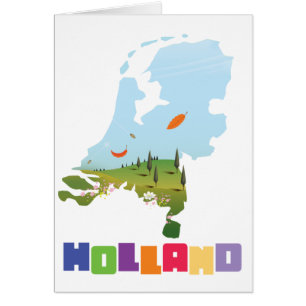 Holland cartoon map