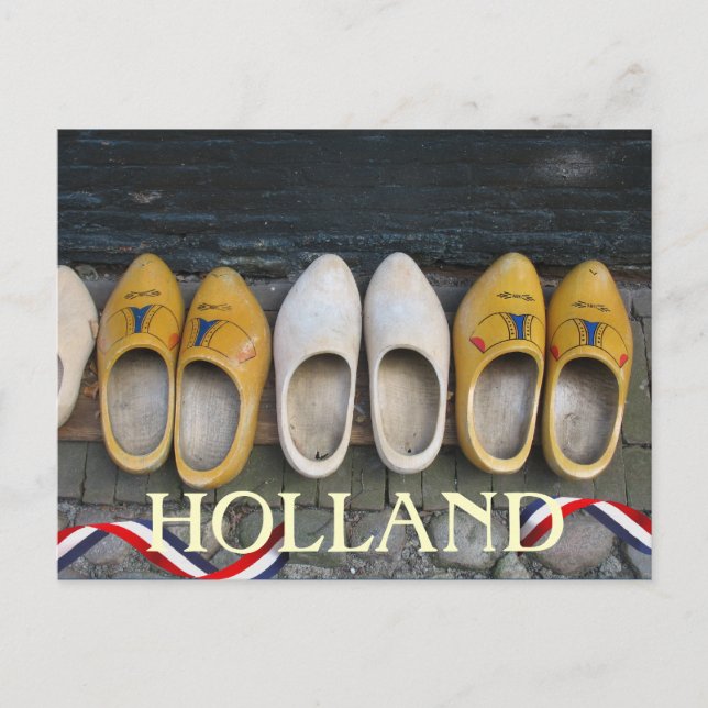 Holland Dutch Wooden Shoes Postcard (Front)