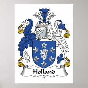 Holland Family Crest Poster