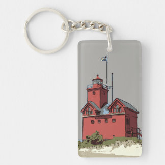 HOLLAND HARBOR LIGHT KEY RING