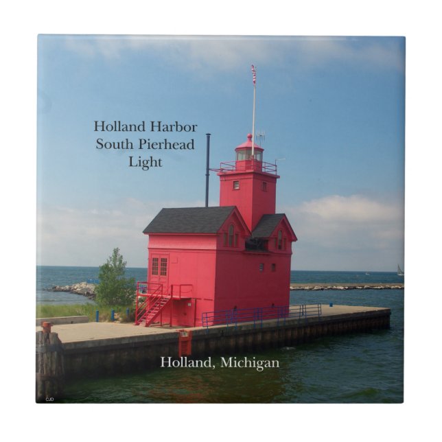 Holland Harbour South Pierhead Light 2011 tile (Front)