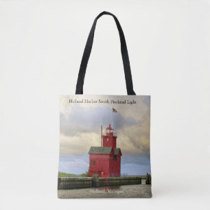 Holland Harbour South Pierhead Light tote bag