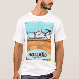 Holland "Ik zal handhaven" Bicycle travel poster. T-Shirt