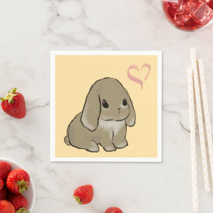 Holland lop bunny  napkin