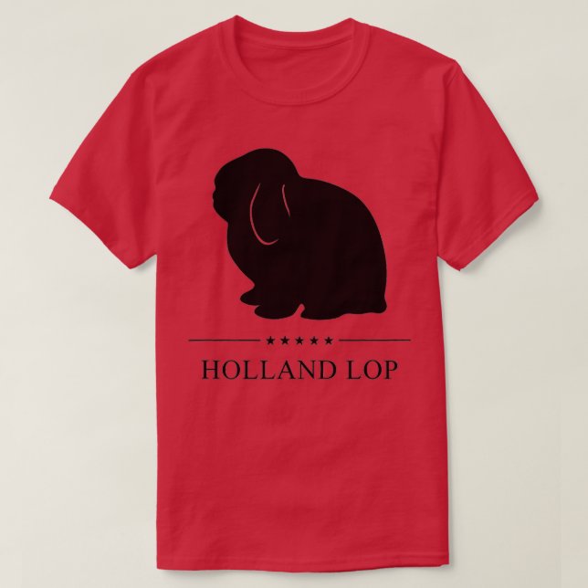 Holland Lop Rabbit Black Silhouette  T-Shirt (Design Front)