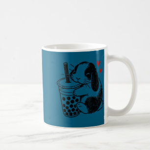 Holland Lop Rabbit Loves Boba Tea Bunny &amp; Bubb Coffee Mug
