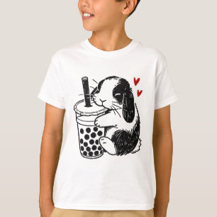 Holland Lop Rabbit Loves Boby Tea Bunny And Bubble T-Shirt
