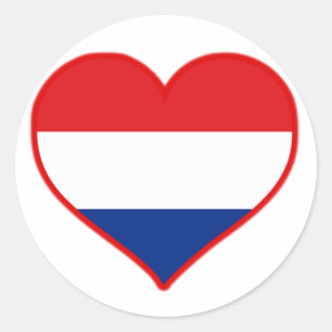 Holland Love Classic Round Sticker