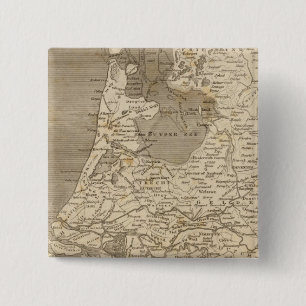 Holland Map by Arrowsmith 15 Cm Square Badge