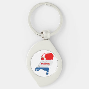 Holland map key ring