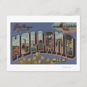 Holland, Michigan - Large Letter Scenes 2 Postcard