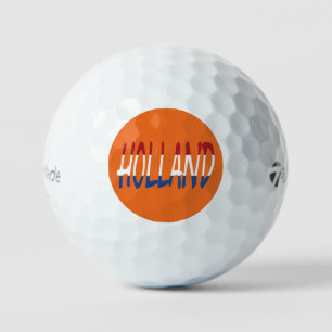 Holland overlaid on Netherlands Flag on tmtp5 gbt Golf Balls