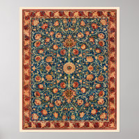 Holland Park by William Morris, Vintage Rug Art