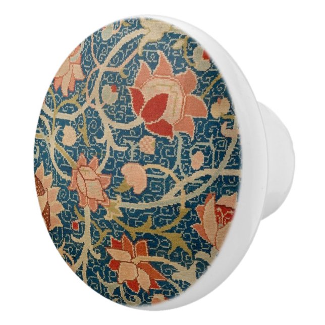Holland Park William Morris Vintage Flower Pattern Ceramic Knob (Right)