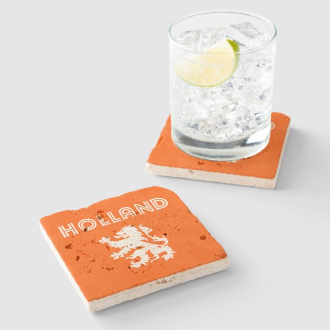 Holland Retro Stone Coaster (Side)