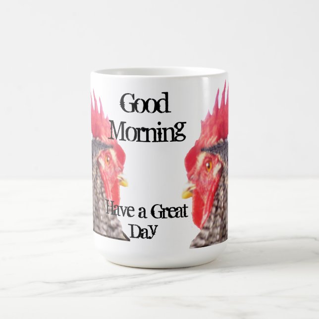 Holland Rooster Good Morning Have a Great Day Mug (Center)
