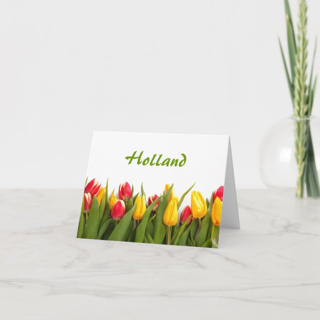 Holland, Spring Tulip Garden Note Card (Front)