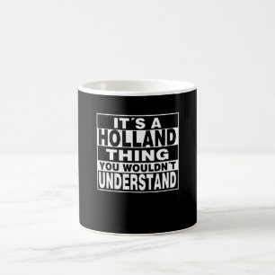 HOLLAND Surname Personalised Gift Coffee Mug