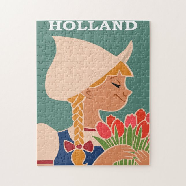 Holland Travel Poster Vintage Jigsaw Puzzle (Vertical)