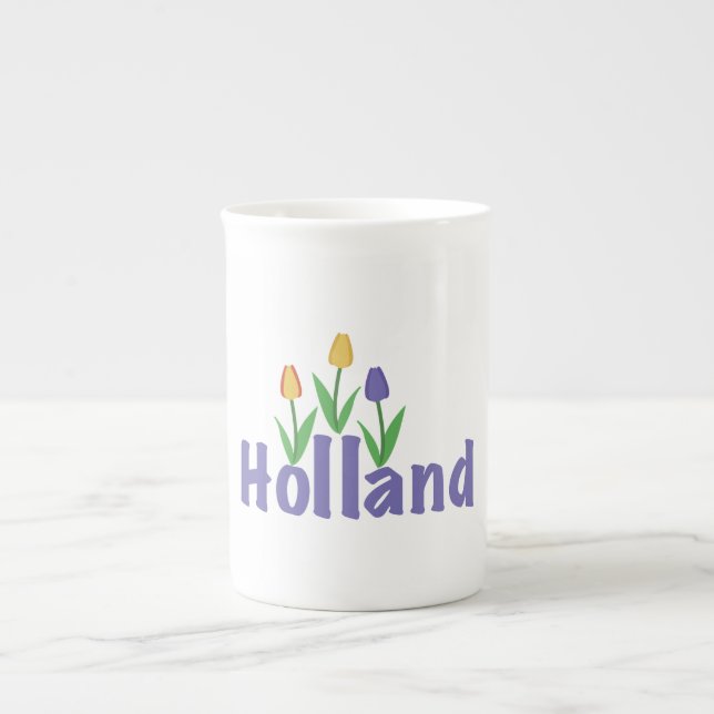 Holland Tulips Bone China Mug (Front)