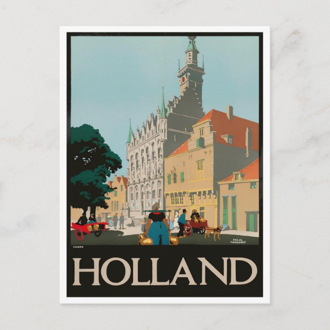 Holland vintage travel Postcard (Front)