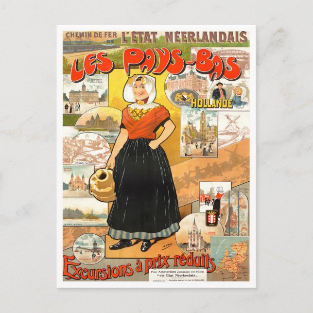 Holland vintage travel Postcard (Front)