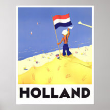 Holland vintage travel Poster