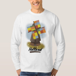 Holland windmill travel poster T-Shirt