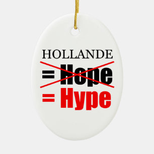 Hollande Not Hope  = Hype !!!!!!!!!!! Ceramic Tree Decoration