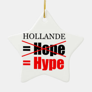 Hollande Not Hope  = Hype !!!!!!!!!!! Ceramic Tree Decoration